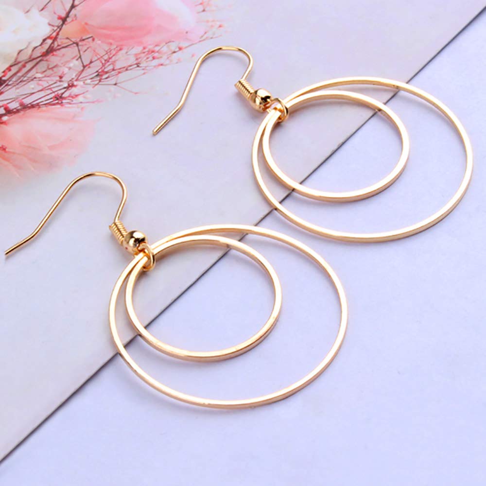 70pcs Earrings Beading Hoop Earring Finding Round Earring Circle Round Beading Hoop Open Bezel Pendant Frame for Jewelry Making