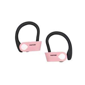 pantone bluetooth 5.0 true wireless stereo earhooks, sweet lilac (14-2808), pink (pn5084)