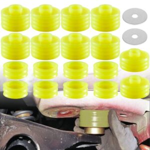 body mount bushing kit kf04050bk fits for ford f250 f350 1998-2018 polyurethane body mounts, oe replacement (yellow)