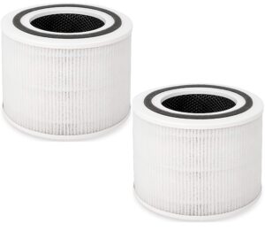 flintar core p350-rf h13 true hepa replacement filter, compatible with core p350 pet care air purifier, 2-pack