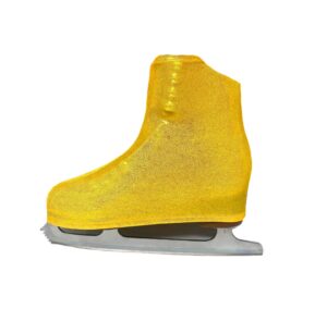 kami-so ice skating metallic boot covers skatewear (metalic gold, child)