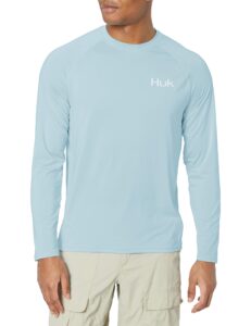 huk men's pursuit long sleeve sun protecting fishing shirt, huk'd up americana-ice blue, xx-large
