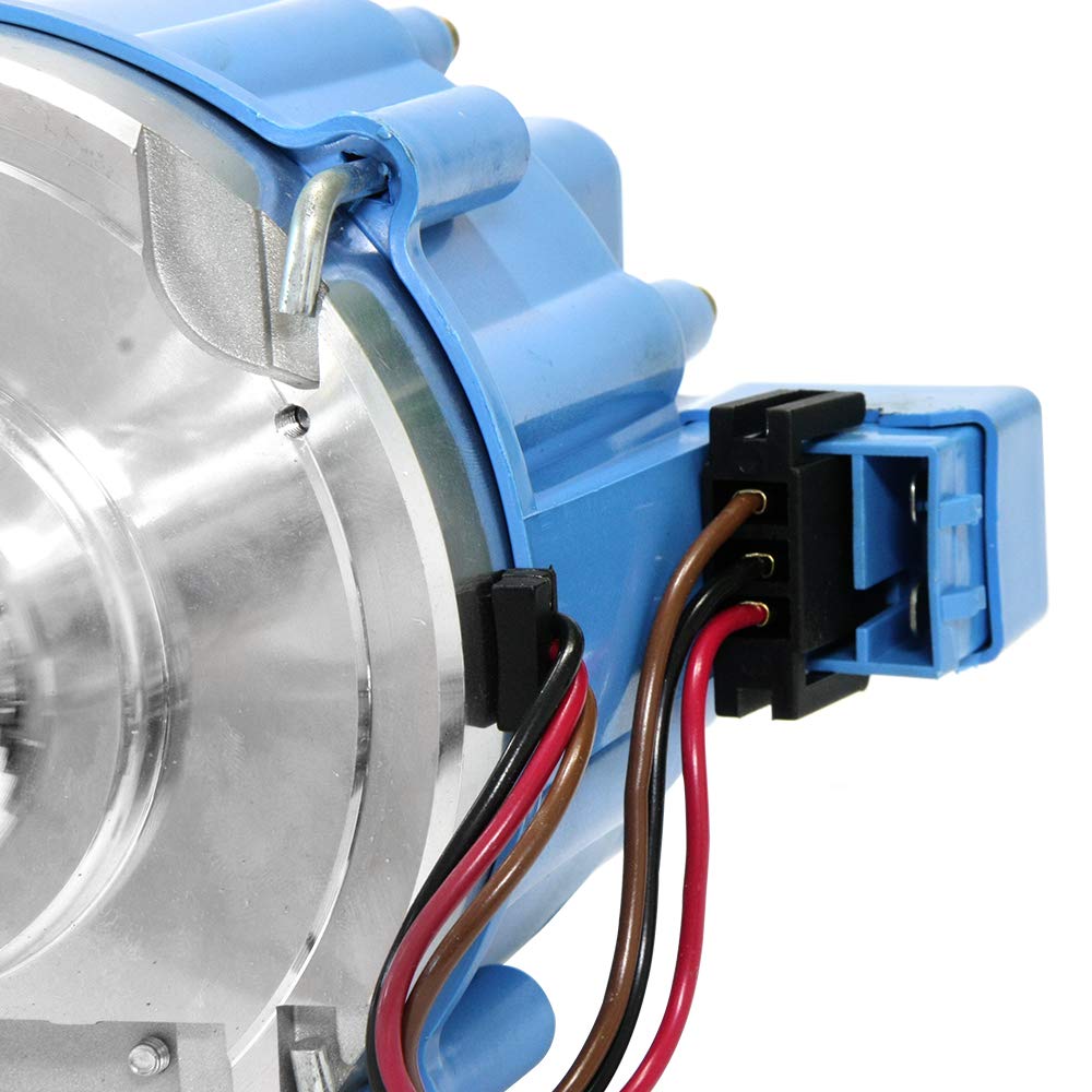 HEI Ignition Distributor for Small Block Ford 351W Windsor 5.8L 8 Cylinder New Distributor 65K Coil with Blue Cap