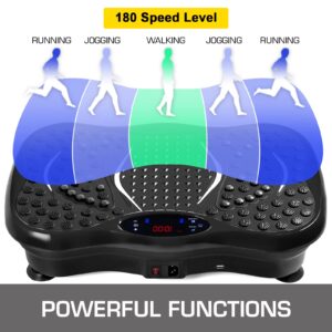 VEVOR Vibration Plate Exercise Machine,Whole Body Exercise Vibration Fitness Platform,350Lbs LCD 3 Levels Massage Remote Bluetooth USB Music Intelligent Watch, Fitness Vibration Machine