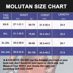 MOLUTAN Mens Compression Shirt Slimming Body Shaper Vest Sleeveless Waist Traner Workout Tank Top Tummy Control Shapewear (Black, tank, X-Large-XX-Large)