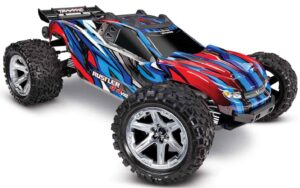 traxxas 670764blue rustler 4x4 vxl: 1/10 scale stadi