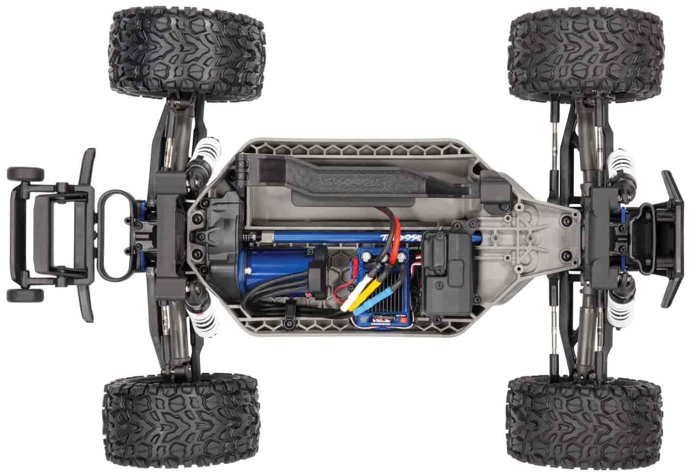 Traxxas 670764BLUE Rustler 4x4 Vxl: 1/10 Scale Stadi