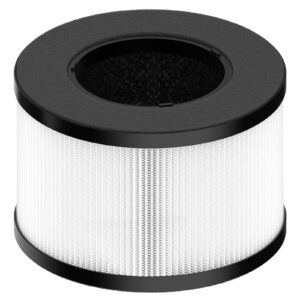 BS-03 True HEPA Replacement Filter Compatible for BS-03 PARTU and Slevoo HEPA Air Purifier with 3-in-1 Filtration System, 1 Pack