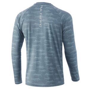 huk men's pattern pursuit long sleeve performance fishing shirt