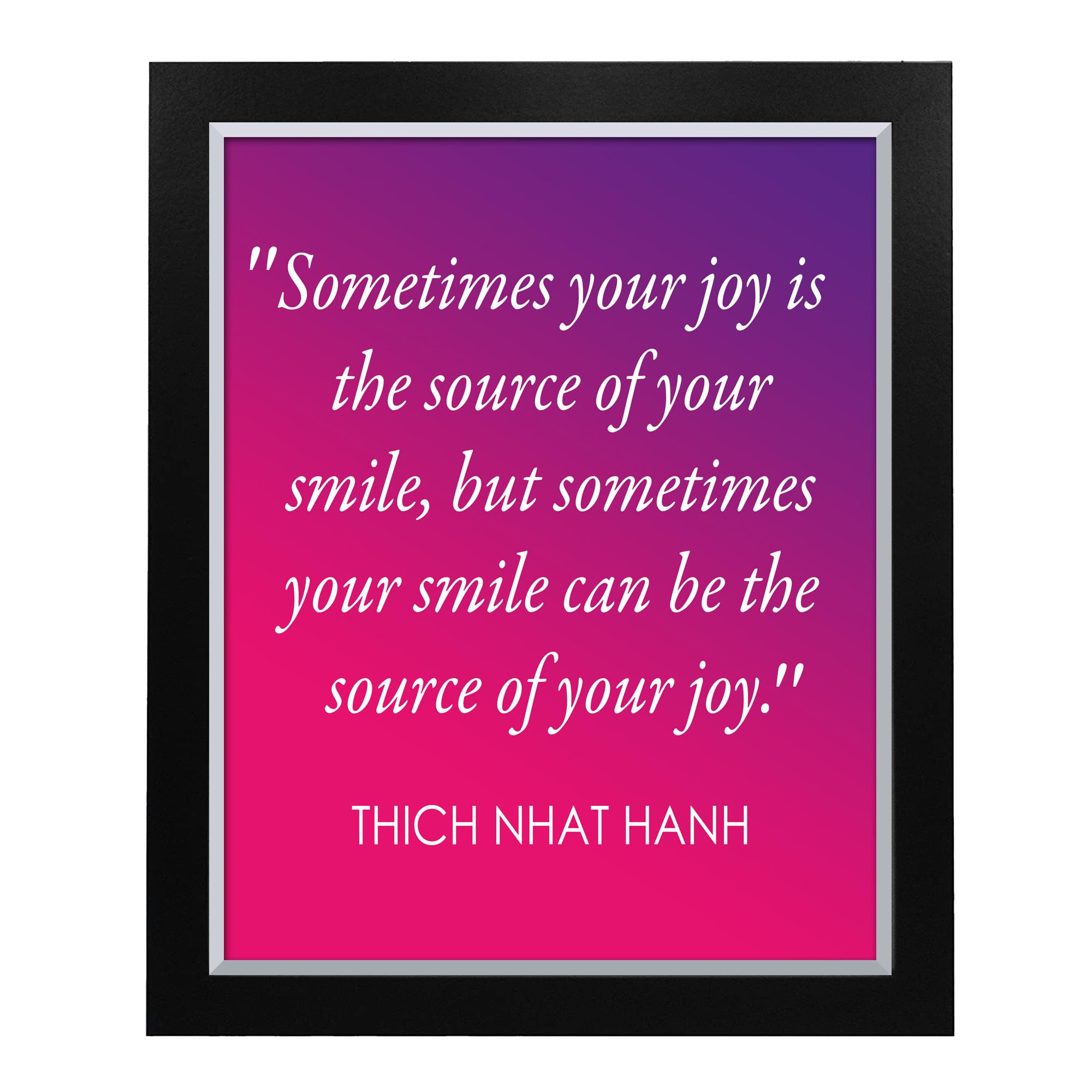 Your Smile Can Be the Source of Your Joy - Thich Nhat Han Quotes Spiritual Wall Art, This Modern Design Wall Art Print Is For Home Decor, Office Decor, Studio Decor, Zen Decor. Unframed - 8 x 10