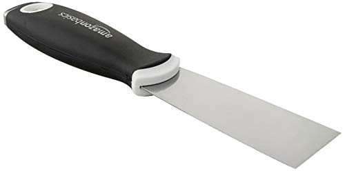 Amazon Basics 1-1/2" Flexible, Soft Grip, Carbon Steel Putty Knife with Hammer End