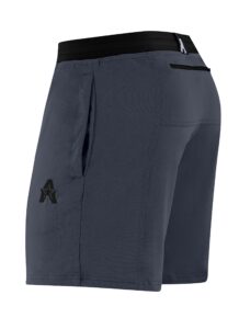 anthem athletics evolflex 7 inch men's workout shorts - 3 pocket short for running, athletic & gym training - steel phenom - large