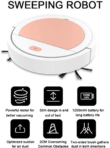 Robot Vacuum, 1800Pa Super Suction, 90 Min Running Time, Quiet, Robotic Vacuum Cleaner for Pet Hair, Hard Floor, Carpet (12.6X2.56, Black)