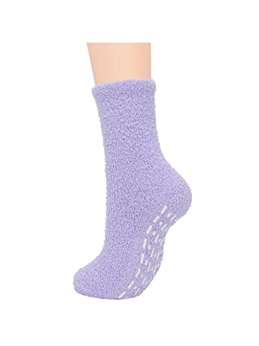 Century Star Anti Slip Athletic Plush Slipper Grip Soft Socks Women Yoga Pilates Soft Warm Cozy Socks For Christmas A 5 Pairs Candy Color One Size