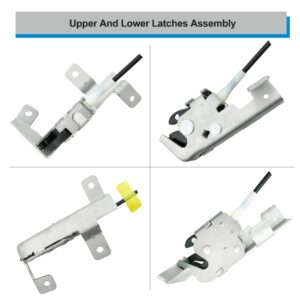 Door Lock Latch & Cable fit for Ford F-150 Extended Cab Pickup ONLY 2004 2005 2006 2007 2008, RH Passenger Upper and Lower Rear Side Latches Assembly, Replace 8L3Z-18264A00-B, 6L3Z-18264A00-B