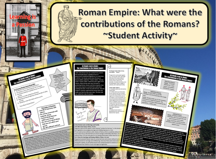 World History | Roman Empire: What were the contributions of the Romans? | Distance Learning