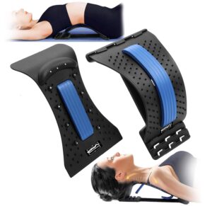innostretch back & neck stretcher set - two-in-one solution for lower back and neck pain relief - 3 adjustable arch levels - release and take control of your spinal health
