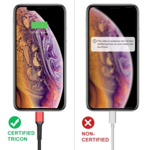 iPhone Charger, [Apple MFi Certified ] 3Pack 6FT USB A Cable, [Upgrade] Fast iPhone Charging Cord Cable Compatible with iPhone 11/11 Pro/11 Pro Max/X/XS/XR/XS Max/8/8 Plus(Red)