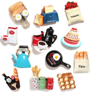 12pcs food refrigerator magnets food magnets for fridge magnets decorative cute magnets refrigerator fridge magnets for kitchen strong resin magnets home decor office