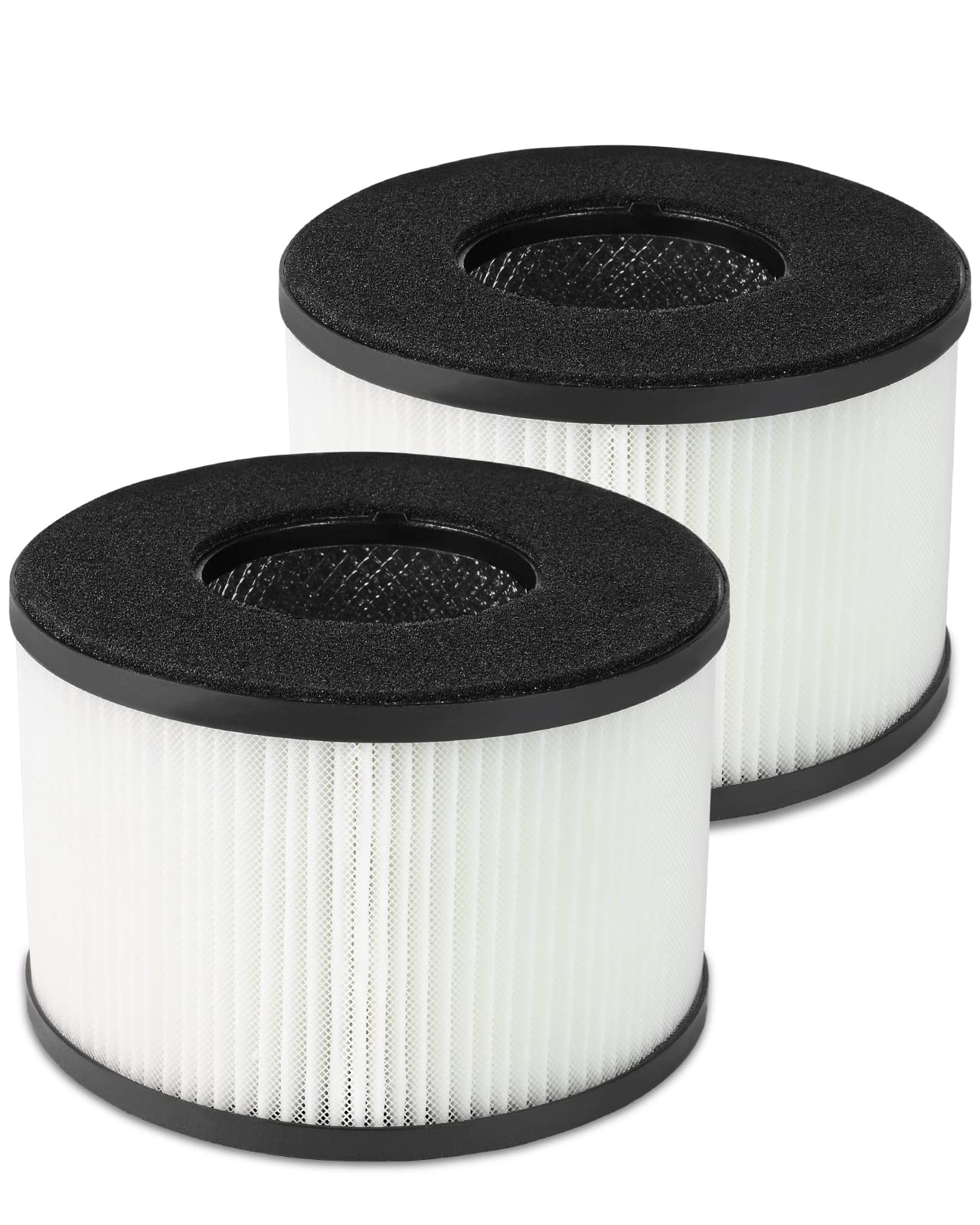 BS-03 Filter Replacement Compatible with PARTU and Slevoo BS-03 Air Purifier, H13 True HEPA and Activated Carbon Filter, Part# U & X, 2 Pack