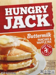 hungry jack buttermilk pancake and waffle mix, 32 ounce (pack of 6)