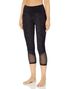 v.i.p. jeans performance women high waist yoga pants pockets mesh legs, classic camo, medium