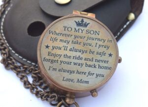mom to son compass – to my son love mom – mother to son gifts - graduation day gifts for son - son birthday gifts - confirmation gifts for son