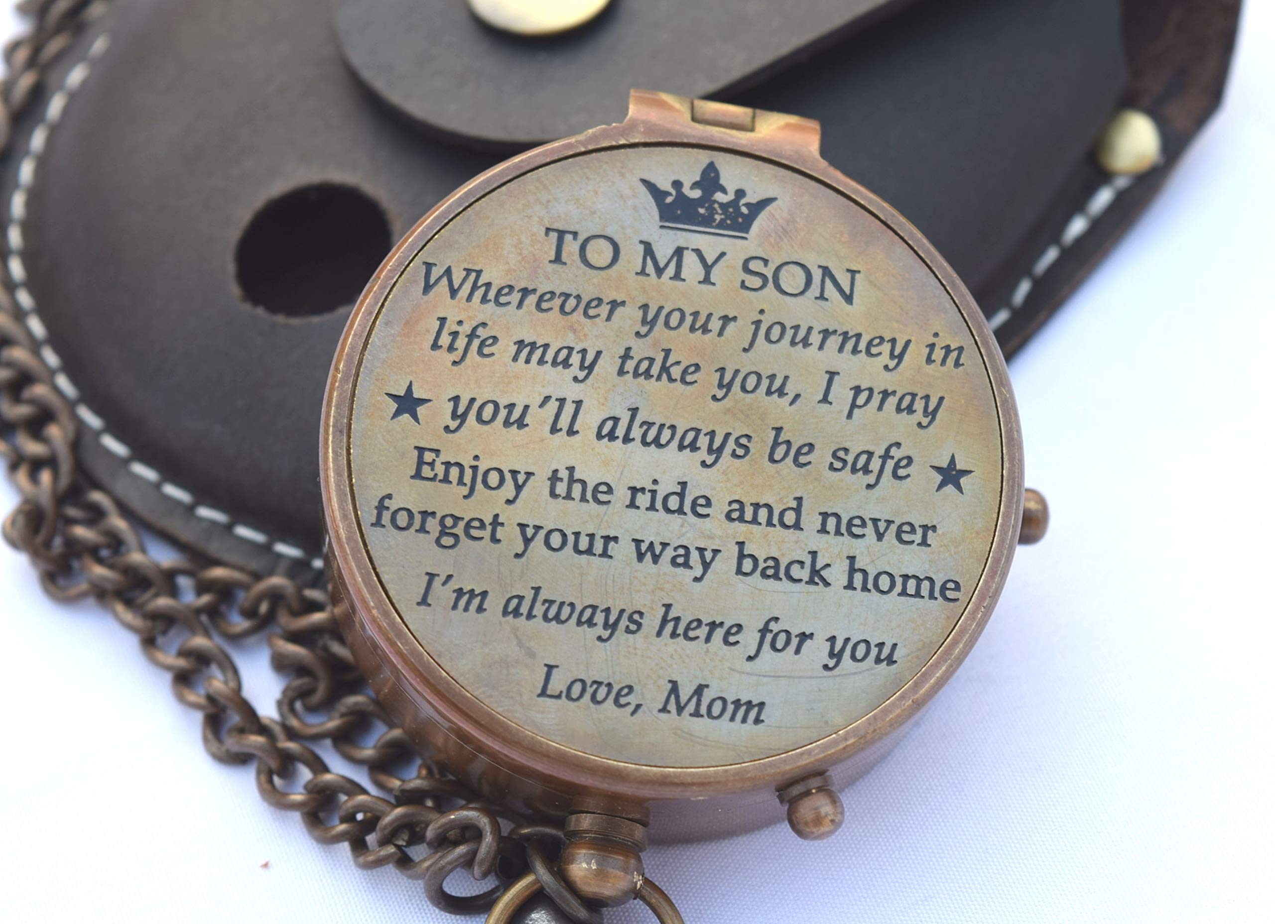 Mom to Son Compass – to My Son Love Mom – Mother to Son Gifts - Graduation Day Gifts for Son - Son Birthday Gifts - Confirmation Gifts for Son