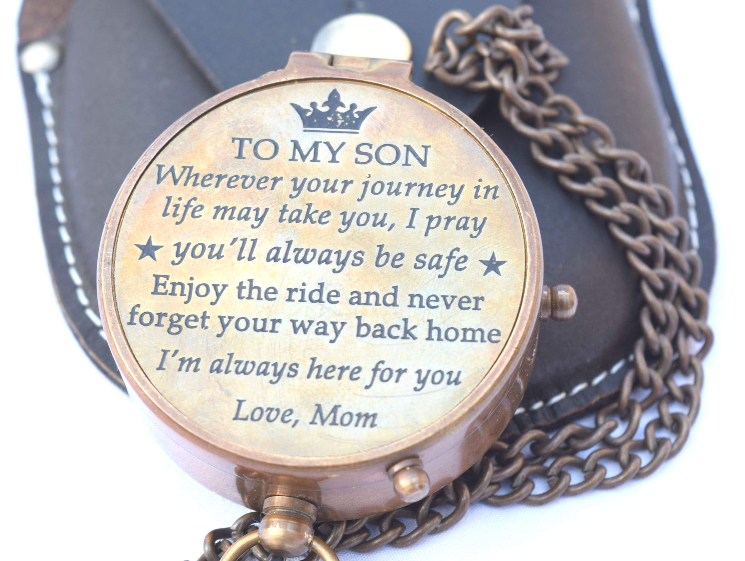 Mom to Son Compass – to My Son Love Mom – Mother to Son Gifts - Graduation Day Gifts for Son - Son Birthday Gifts - Confirmation Gifts for Son