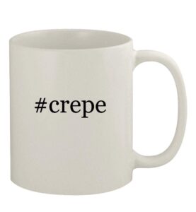 knick knack gifts #crepe - 11oz ceramic white coffee mug, white