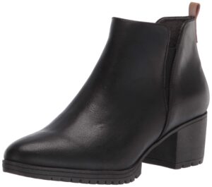 dr. scholl's shoes womens london ankle boot, black smooth, 10 us