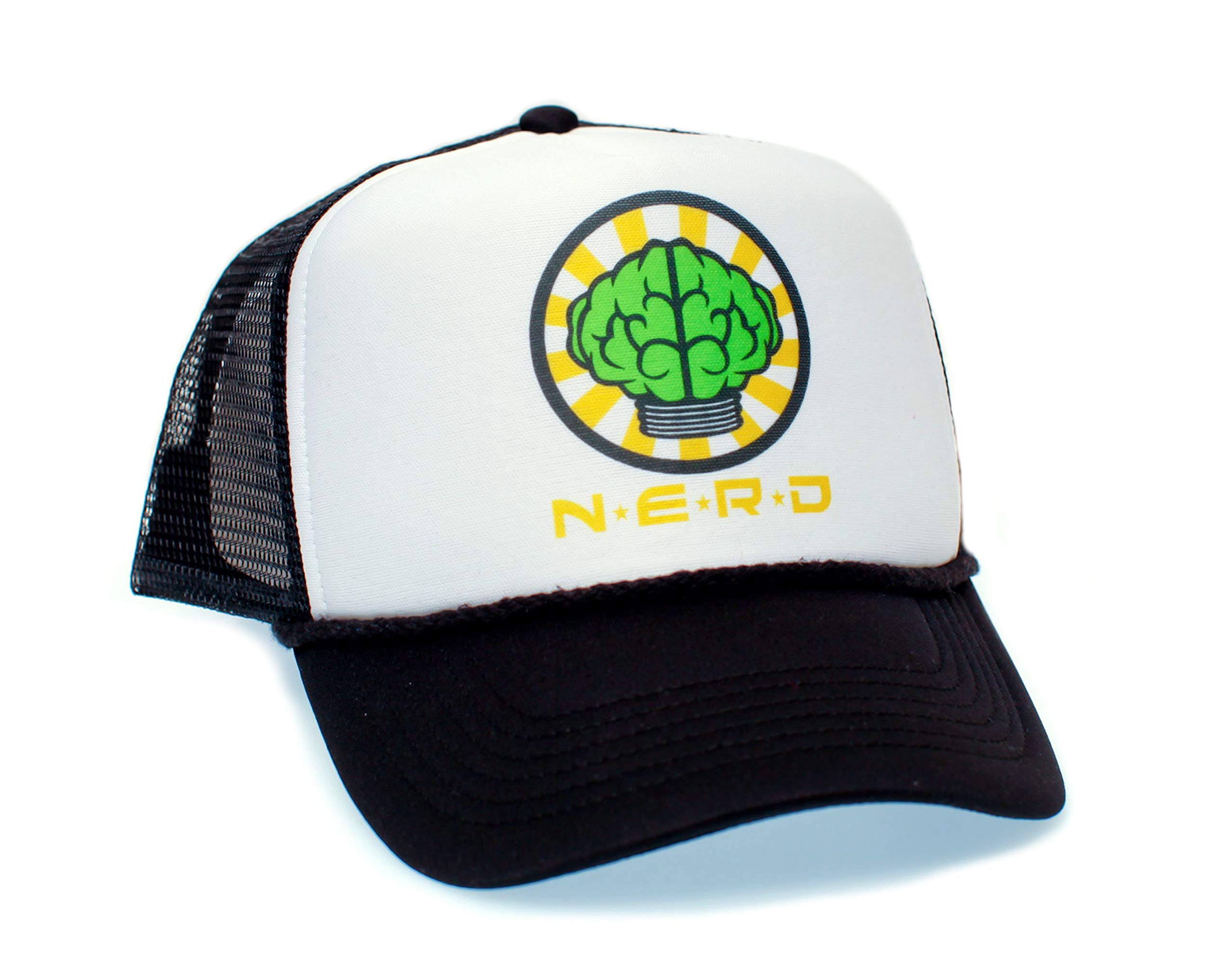 Nerd Trucker Hat Neptunes N*E*R*D N.E.R.D. Cap Adult One-Size Multi (Black/White/Black)