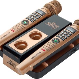 New Magic Sing E5+ 5000+ Tagalog English Builtin Songs + WiFi Karaoke Two Wireless Mics. Now with Over 600 Songs, and Counting,with Vocal Guide in MAGICSING Streaming APPs.