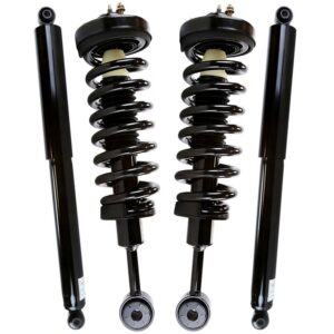 autoshack front & rear complete struts coil springs and shock absorbers set 4 replacement for 2004 2005 2006 2007 2008 ford f-150 2006-2008 lincoln mark lt 4.2l 4.6l 5.4l v6 v8 4wd awd css119-264pr
