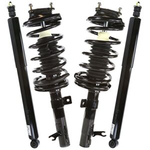 autoshack front & rear complete struts coil springs and shock absorbers set 4 replacement for 2000-2005 ford focus 2.0l 2.3l fwd ks406-cst019