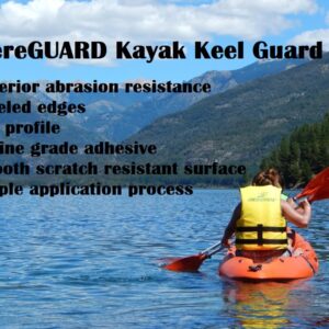 PereGuard Kayak Keel Guard 4" Width White (3 feet) Kayak Canoe Protective Guard Abrasion Resistance