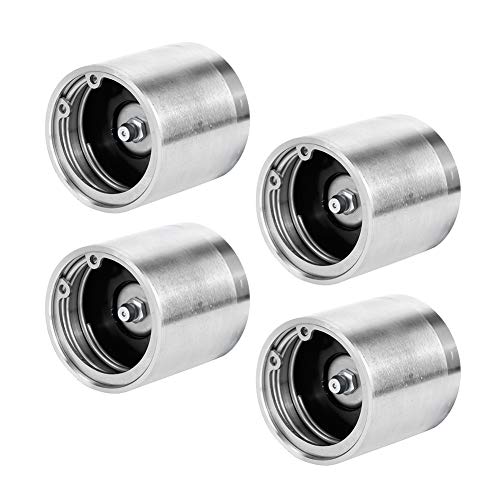 Estink Trailer, Set of 4 Stainless Steel Wheel Hub Bearing Buddies Center Caps Protector with 1.98inch Diameter for Boat RV