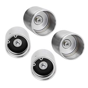 Estink Trailer, Set of 4 Stainless Steel Wheel Hub Bearing Buddies Center Caps Protector with 1.98inch Diameter for Boat RV