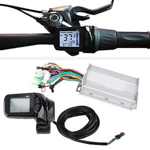 Fabater E-Bike Controller, 500w Waterproof Motor Speed Controller Brushless Controller Kit with LCD Display Panel, Electrical Motor Control Box for Electric, E-Bike, Scooter(48V)