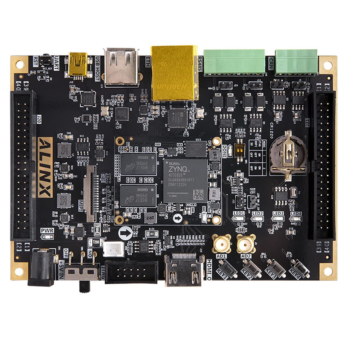 ALINX AX7Z020C: Zynq-7000 SoC XC7Z020 (FPGA Development Board + USB Downloader)