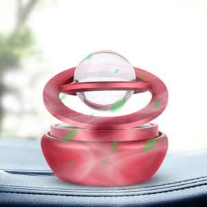 Kwak's Car Air Fresheners Solar Energy Air Purifier for Car Interior Autorotation Decoration Accessories(red)