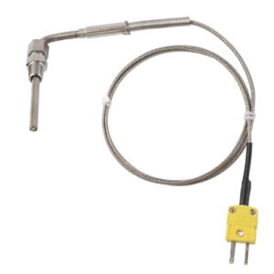 egt k type thermocouple 1/8 npt thread thermocouple temperature sensor k type thermocouple probe with exposed tip and connector 1m