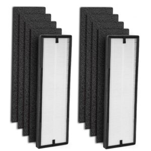 nea-f1 h13 true hepa replacement filter for eureka nea120 and toshiba smart wifi air purifier，2 pack nea-f1 h13 true hepa filter and 8 pack nea-c1 activated carbon replacement filter