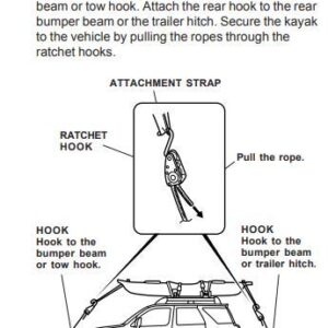 Seamander Kayak Canoe Bow and Stern Straps,Tie Down Straps Heavy Duty Rope Hanger Ratchet 1/4''x10ft+10FT