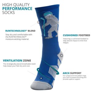 ChalkTalkSPORTS Hockey Athletic Woven Mid-Calf Socks | Hockey Yeti Socks | Blue