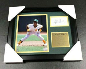 rickey henderson oakland a's autographed reprint framed 8x10 photo