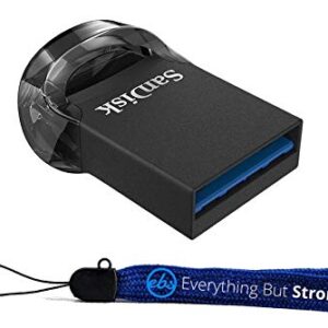 SanDisk 512GB Ultra Fit USB 3.1 Flash Drive Low Profile (SDCZ430-512G-G46) High Speed Memory Pen Drive Bundle with 1 Everything But Stromboli Lanyard