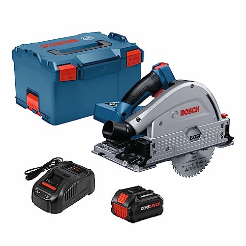 BOSCH GKT18V-20GCL14 PROFACTOR™ 18V Connected-Ready 5-1/2 In. Track Saw Kit with (1) CORE18V® 8 Ah High Power Battery