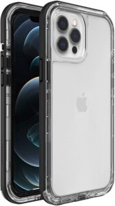 lifeproof for apple iphone 12 pro max, slim dropproof, dustproof and snowproof case, next series, clear/black