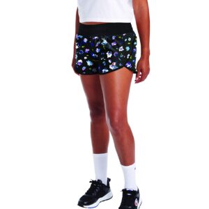 Champion Sport, Moisture Wicking, Lightweight Gym Shorts for Women, C Logo, 2.5", Organic Floral Black, XX-Large